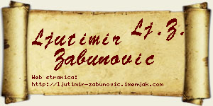 Ljutimir Zabunović vizit kartica